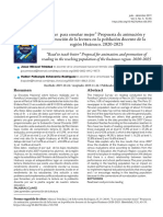 "Leer para Enseñar Mejor" Propuesta de Animación y Promoción de La Lectura en La Población Docente de La Región Huánuco. 2020-2025