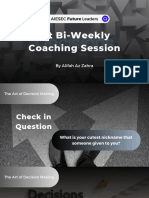 1st Bi-Weekly Coaching Session