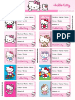 Etiquetas Escolares Hello Kitty Editables Gratis