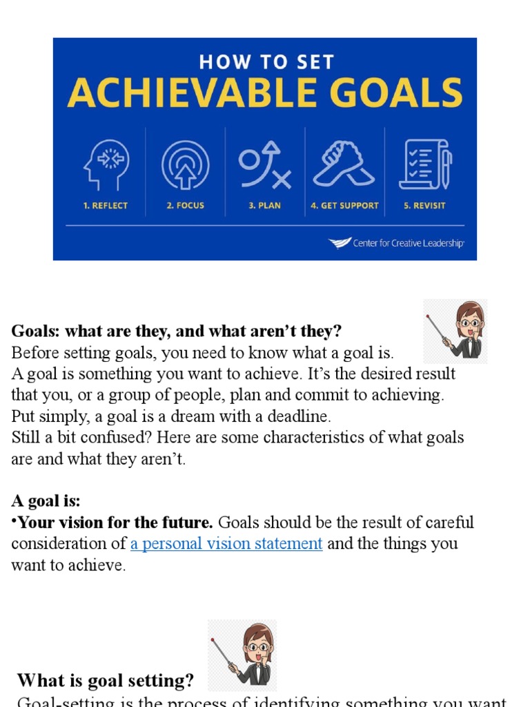 How To Set Achievable Goals PDF Goal Goal Setting