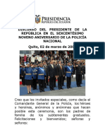 2007 03 02 Discurso 69 Aniversario Policía Nacional