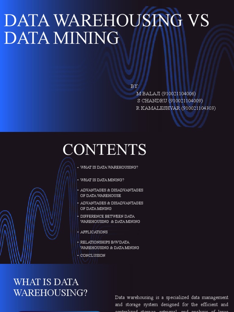 Data Warehousing Vs Data Mining 2 | PDF | Data Warehouse | Data Mining