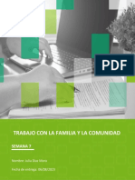 Tarea Semana 7 Trabajo Con La Familia y La Comunidad. Julia Diaz Mora