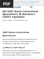 60 SAP Basis Interview Questions & Answers (2022 Update)