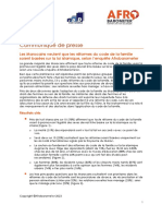 Comm de Presse Les Marocains Veulent Que Les Reformes Du Code de La Famille Soient Fondees Sur La Loi Islamique Afrobarometer 17mars23