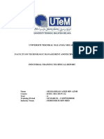 MUHAMMAD AZIZI BIN AZMI B061910228 Industrial Training Technical Report