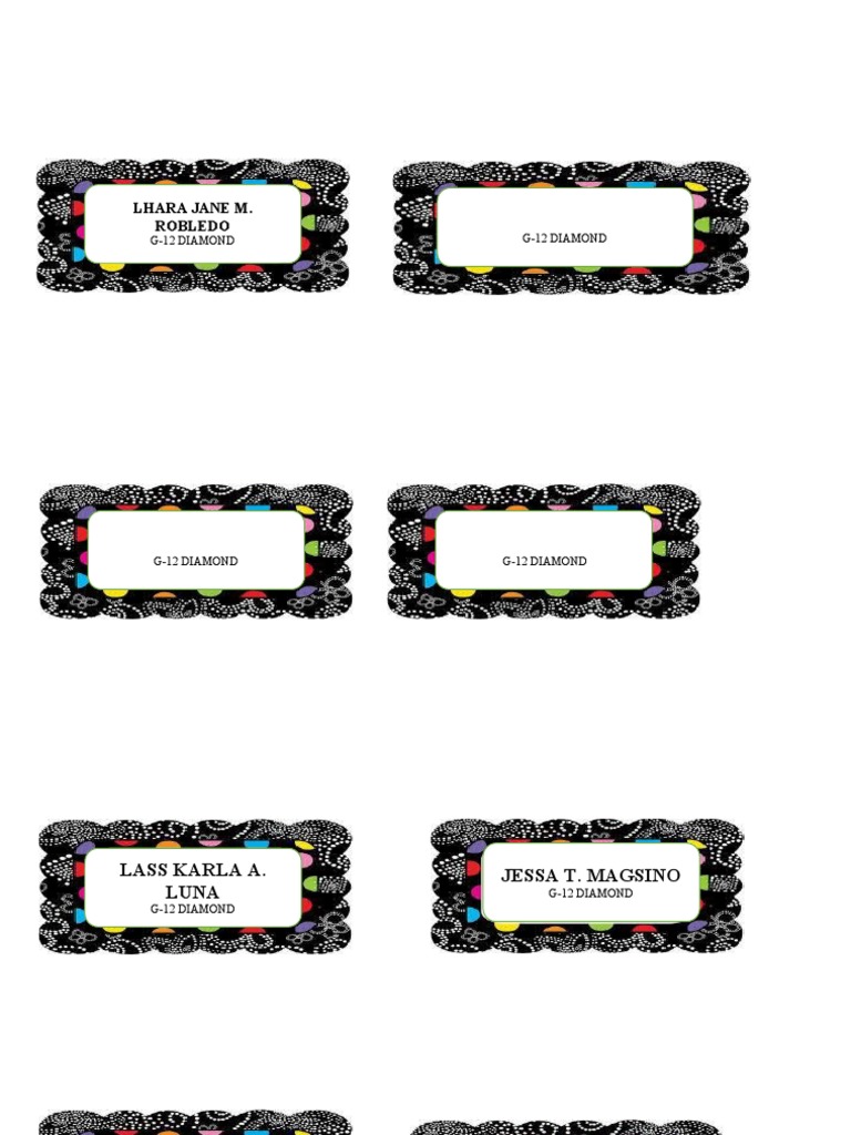 Name Tag | PDF