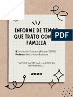 Documento A4 Portada Proyecto Informe Marketing Doodle Marrón y Blanco