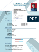 Daftar Riwayat Hidup: Curriculum Vitae