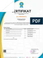 Sertifikat: Dra. Armawati