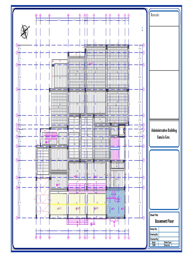 AlRasheed Univ. Basement Floor Structure Design 300823 | PDF