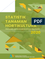 Statistik Tanaman Hortikultura Provinsi Kepulauan Bangka Belitung 2020