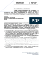 Acta de Compromiso para Padres de Familia