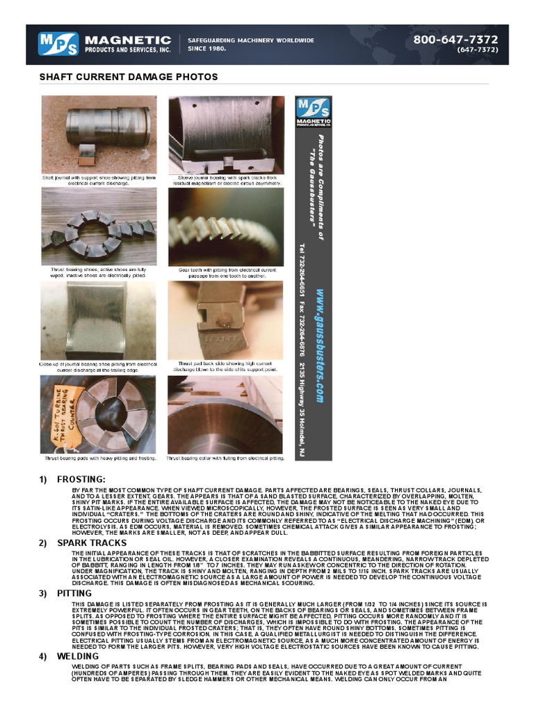 Shaft Current Damage Photos _ Products and Services PDF
