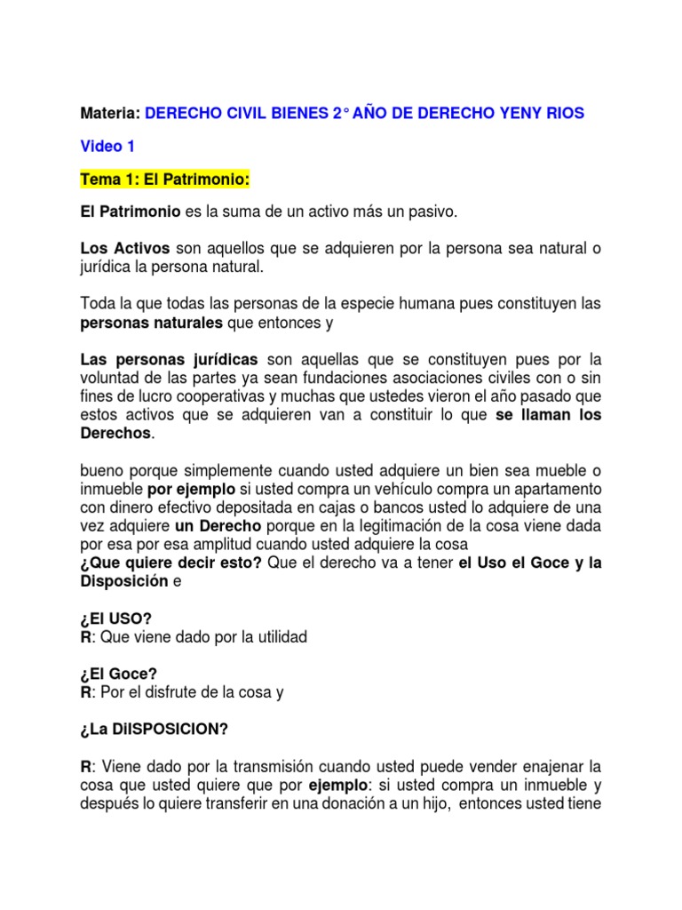 Bienes y Pasivos en Derecho Civil | PDF | Matrimonio | Bienes (Ley)