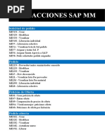 Códigos de Transacción SAP Almacenes | PDF | Tecnologías de la ...