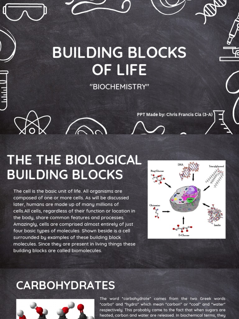 Building Blocks of Life (Carbs To Glycosidic) PDF Carbohydrates