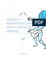 Filósofos y Matemáticos Griegos Antes y Después de Sócrates