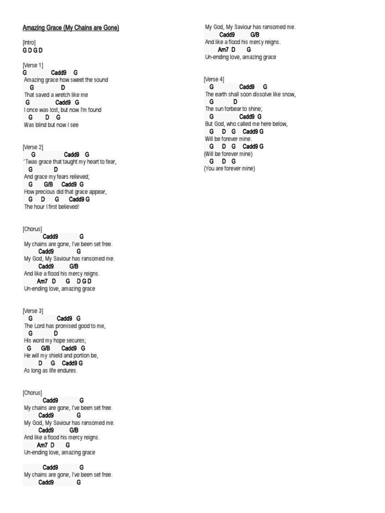 Amazing Grace Lyrics | PDF
