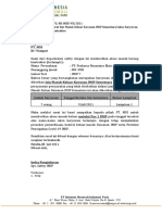 Format Surat Izin Masuk Kawasan Sementara Bagi Calon Karyawan Kontraktor