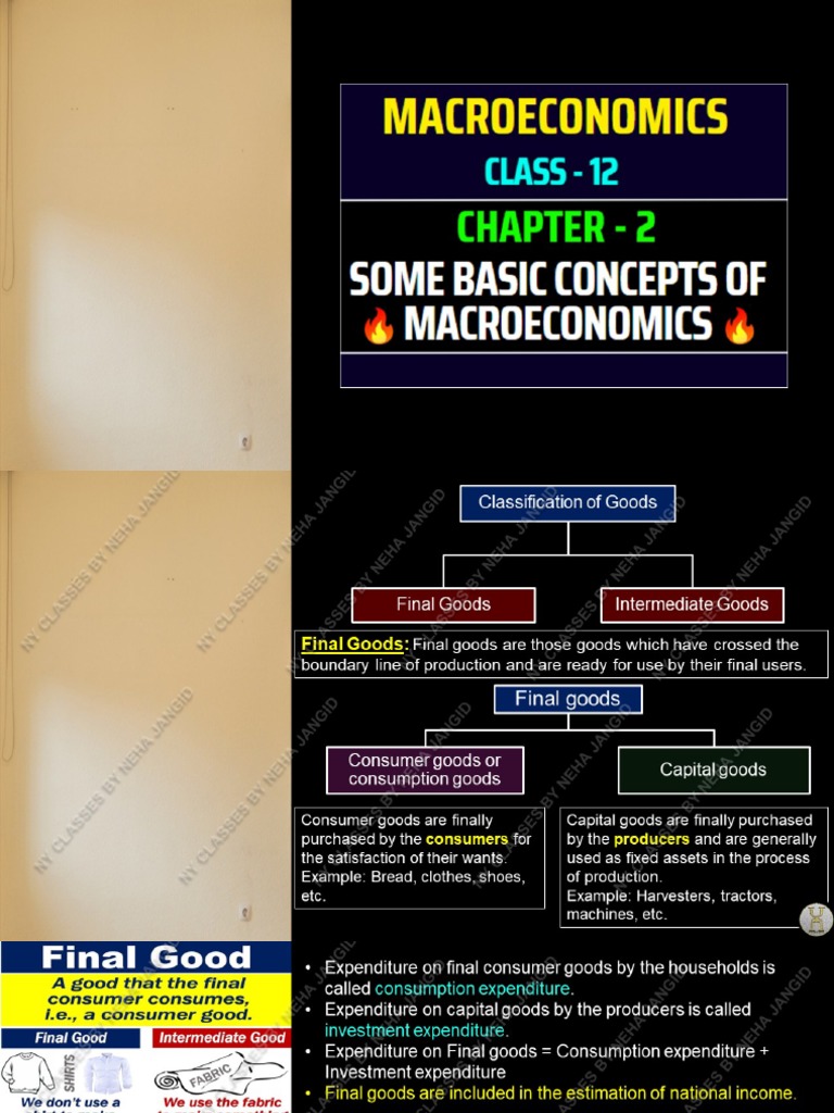Notes of Chapter 2 Some Basic Concepts of Macroeconomics | PDF