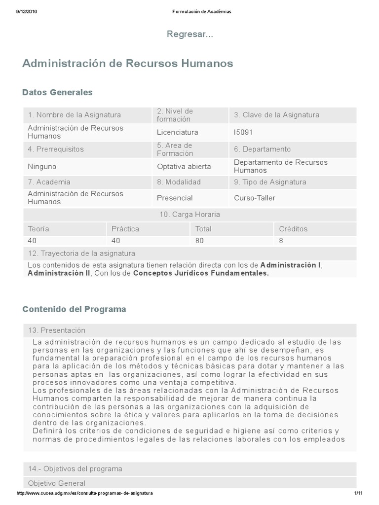 I5091 Administracion de Recursos Humanos 4 | PDF | Gestión de recursos ...