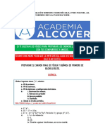 Examen de Quimica Primero Bac