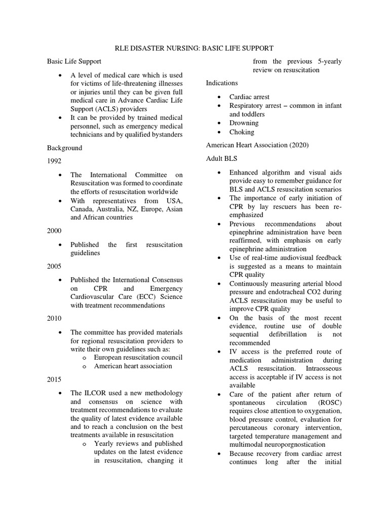 BLS PDF Cardiopulmonary Resuscitation Clinical Medicine