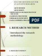 Writing The Metodology For Qualitative Research (4th Quarter)