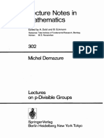 (Lecture Notes in Mathematics 302) Michel Demazure (Auth.) - Lectures On P-Divisible Groups-Springer-Verlag Berlin Heidelberg (1972)