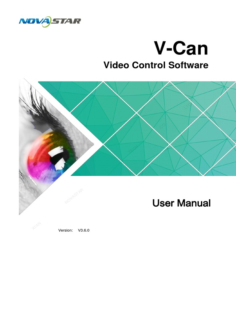 V Can Video Control Software User Manual V3.6.0 | PDF | Hdmi | Software