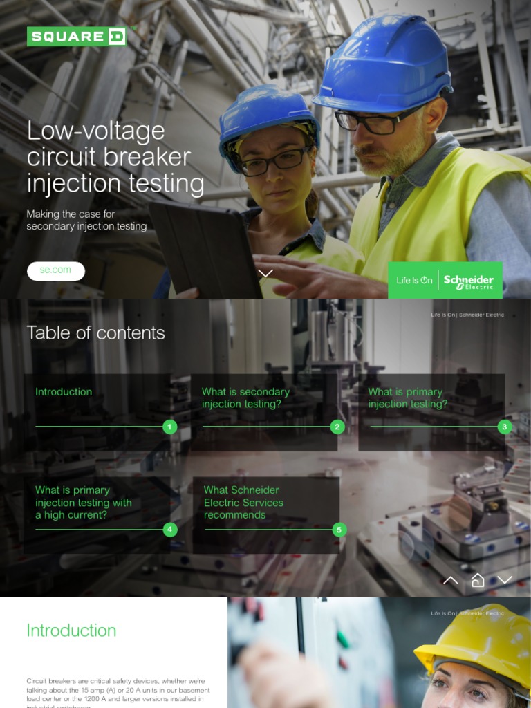 LV Circuit Breaker Injection Testing Secondary Primary 99822062350US