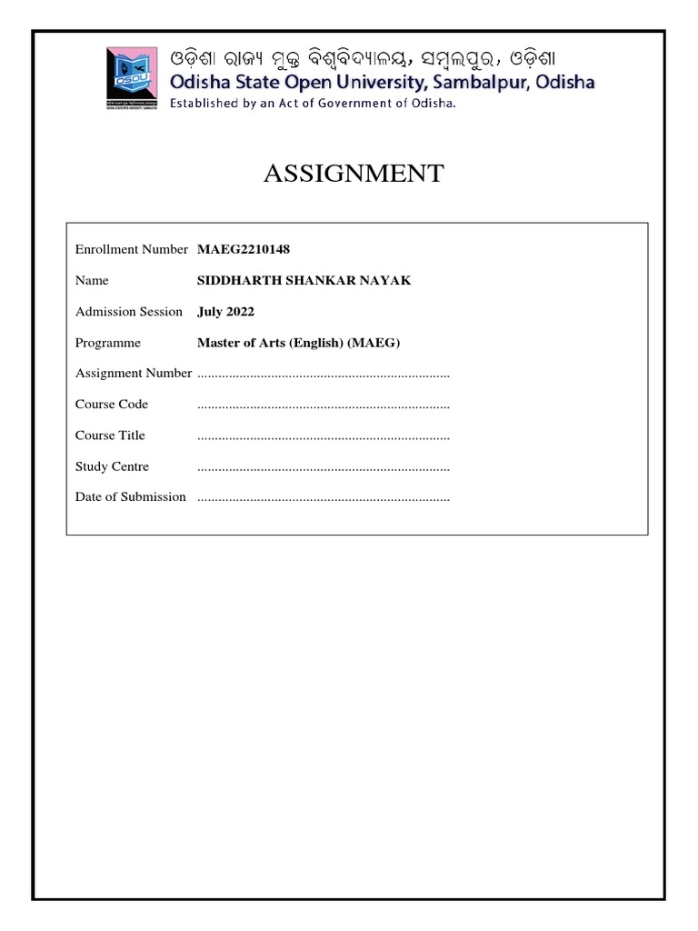 Assignment Cover Maeg2210148 | PDF