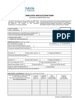 Employee Application Form