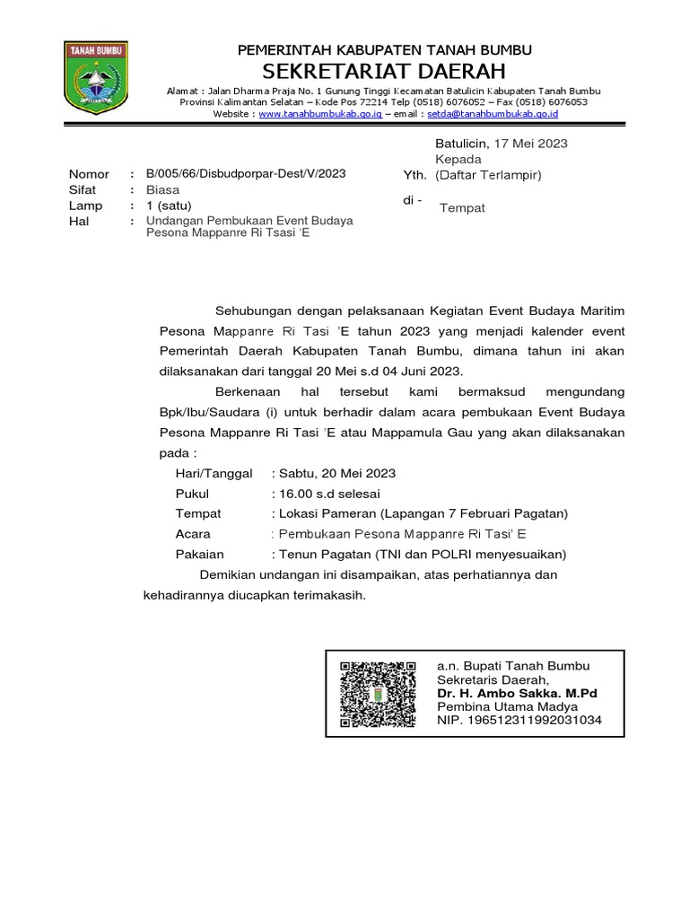 Undangan Mappanretasi Revisi Lagi | PDF