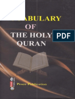 Vocabulary of The Quran