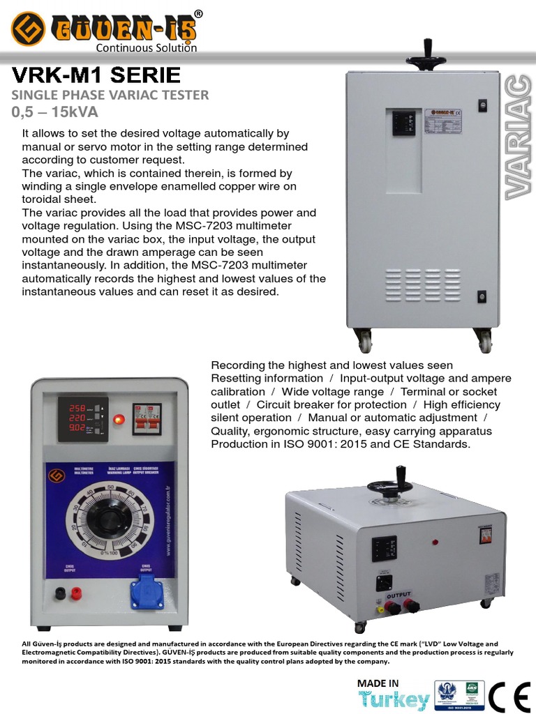 Single Phase Variac Tester Overview | PDF | Power (Physics) | Electronics