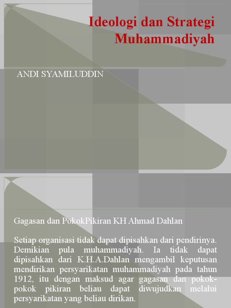 Dokumen - Tips Ideologi Dan Strategi Muhammadiyah HPPT | PDF