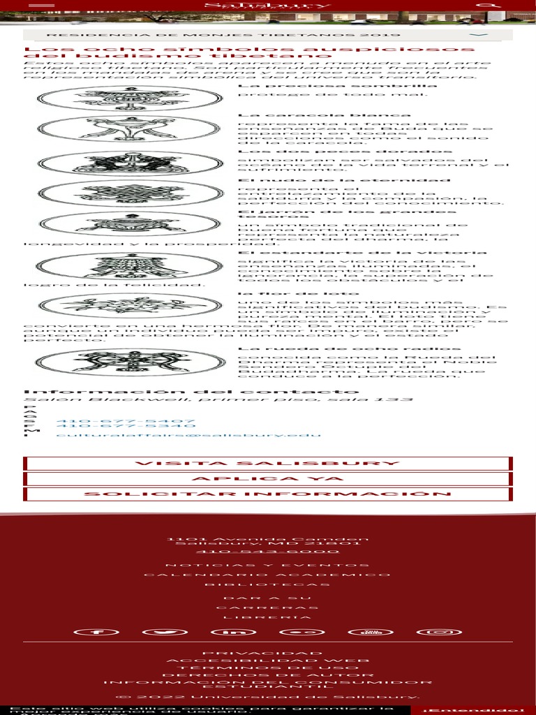 The Eight Auspicious Symbols of Tibetan Buddhism | PDF | Filosofía ...