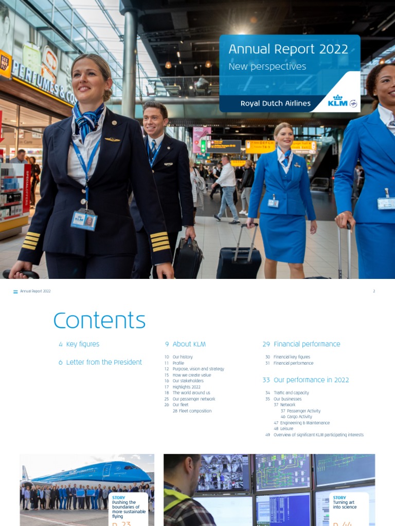 Cfreport KLM Annual Report 2022 PDF Sustainability Aviation