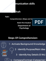 Steps of Comprehension