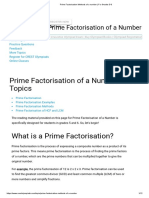 Prime Factorisation Methods of A Number - For Grades 5-6