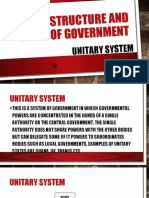State Structure and Types of Government - Unitary and Federal
