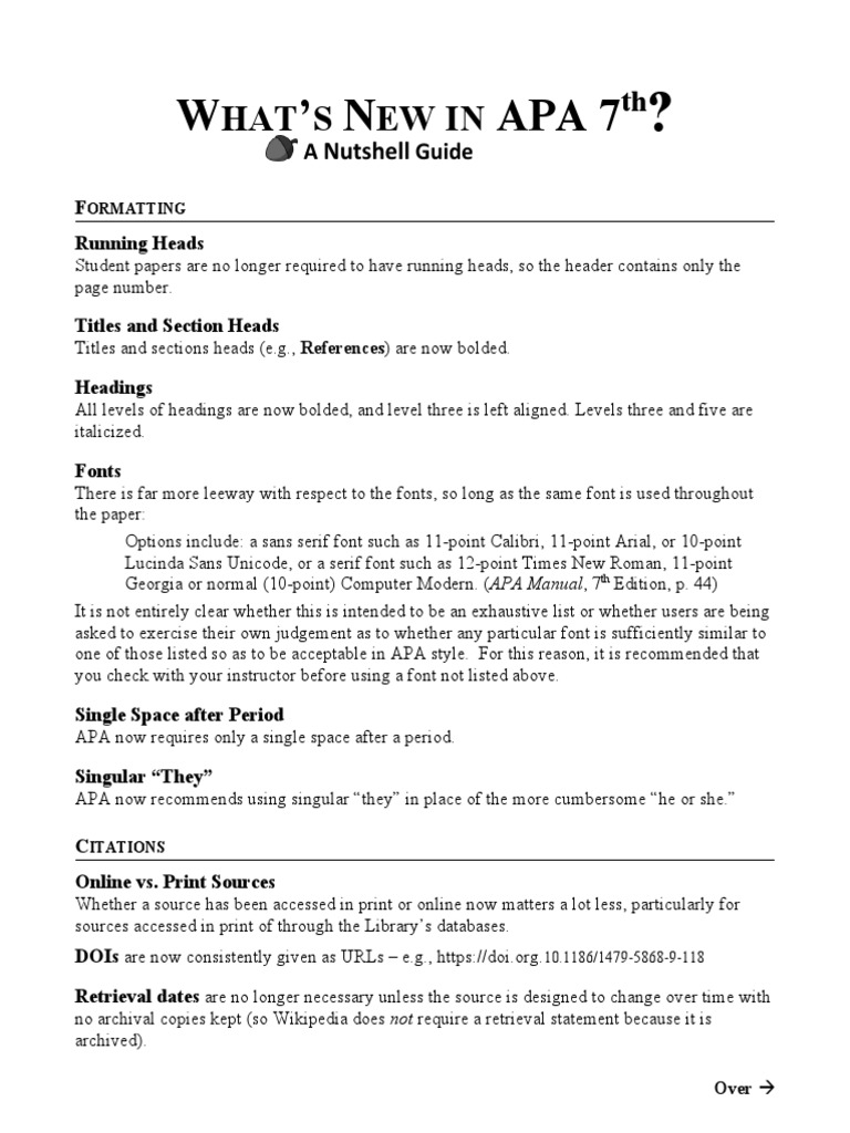 What S New in APA 7th Edition | PDF