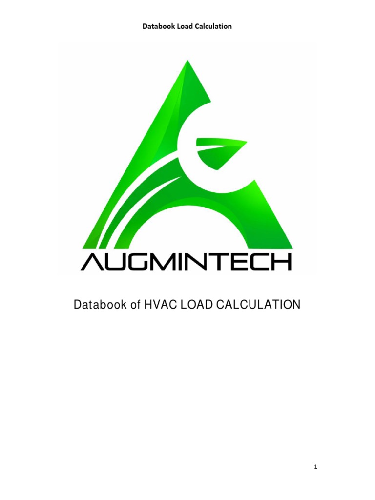 HVAC Load Calculation Databook Guide | PDF | Building Insulation ...