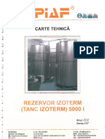Carte Tehnica - Rezervor (Tanc) Izoterm 5000l
