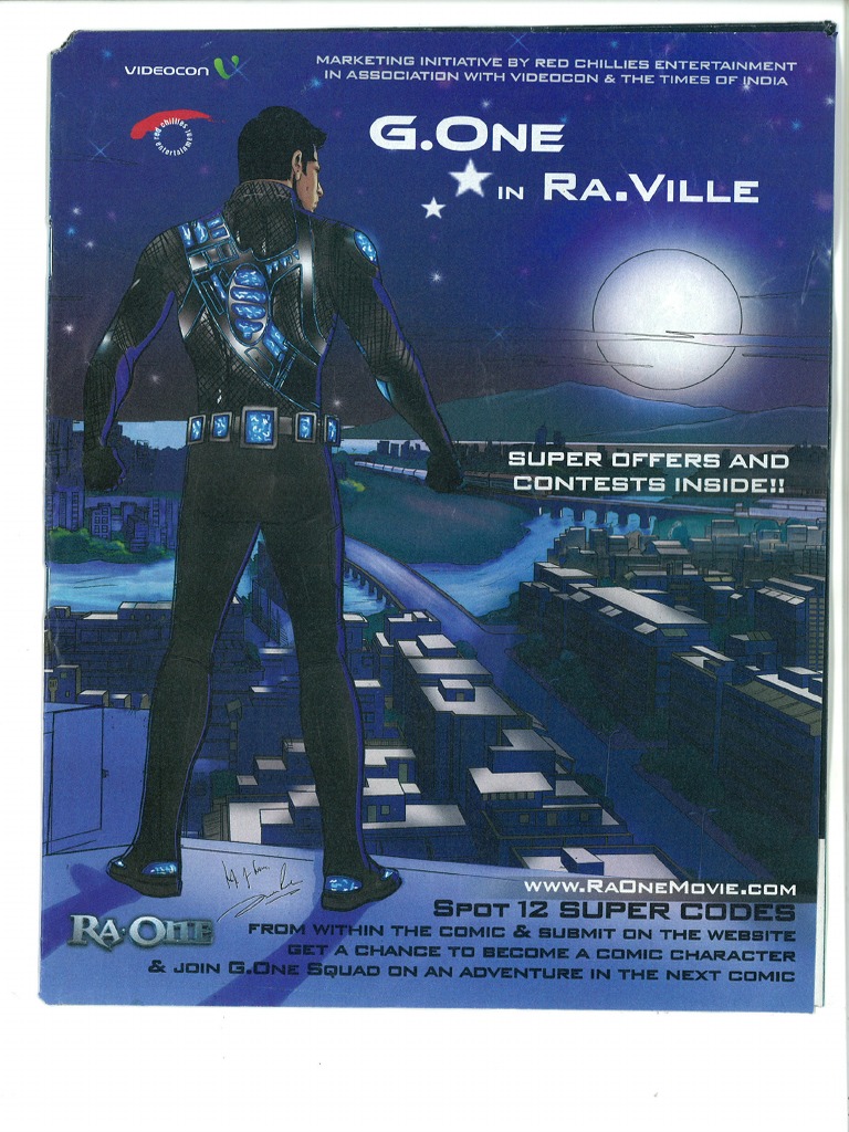 Ra One Comic Book With TOI | PDF