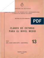 Planes de Estudio 1982