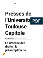 L'entreprise Et L'art - La Défense Des Droits - La Présomption de Titularité Au Profit de L'entreprise - Presses de L'université Toulouse Capitole