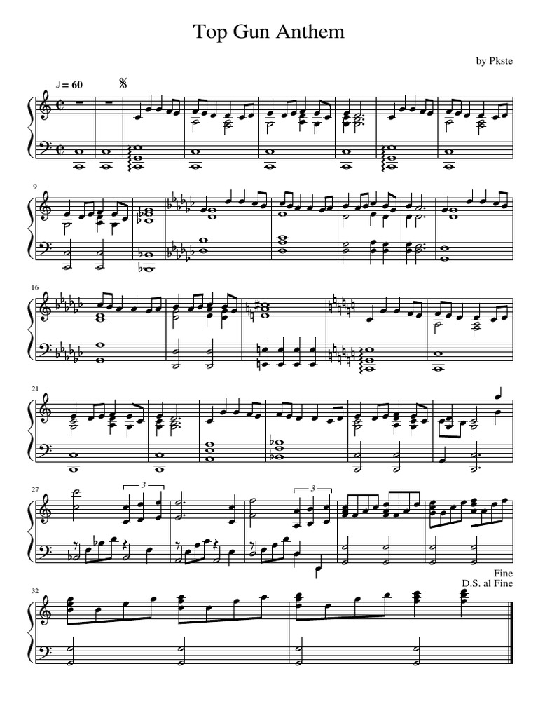 Top Gun Anthem Sheet Music PDF | PDF